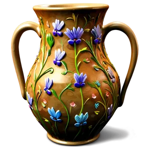 Floral Design Jug PNG Qug