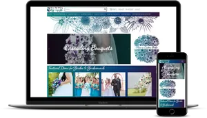 Floral Design Website Display PNG image