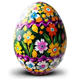 Floral Easter Egg PNG 05252024