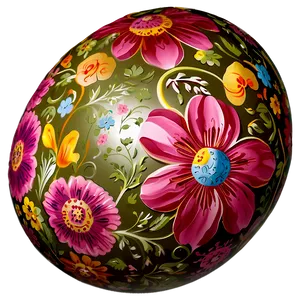 Floral Easter Egg PNG Elp