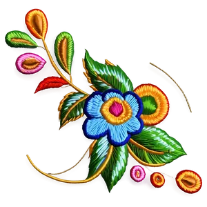 Floral Embroidery Design PNG 05062024