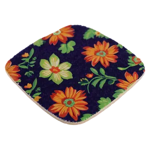Floral Fabric Coaster PNG 30