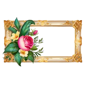 Floral Fancy Frame Png 06132024 PNG image