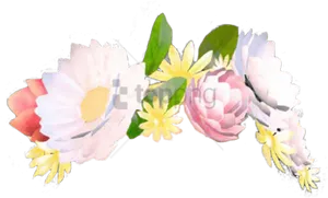 Floral Filter Snapchat Graphic PNG