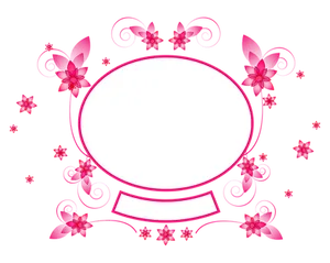 Floral Frame Black Background