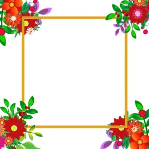 Floral_ Frame_ Black_ Background