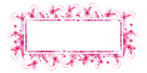 Floral_ Frame_ Black_ Pink_ Background
