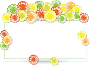 Floral Frame Border Design PNG image