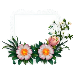 Floral Frame Border PNG 4