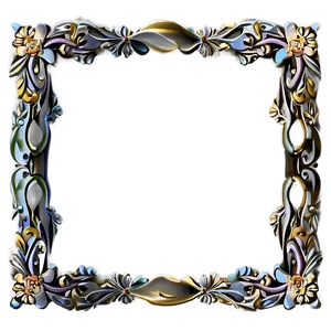 Floral Frame Border Png Lds10 PNG image