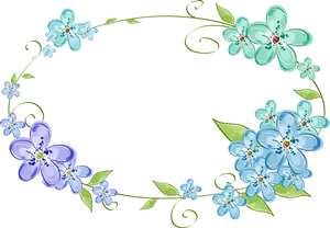 Floral Frame Design Graphic PNG image