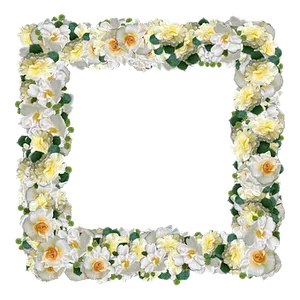 Floral_ Frame_of_ Yellow_ Roses.png PNG