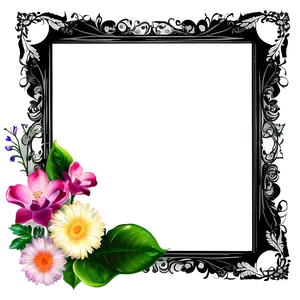 Floral Frame PNG 12