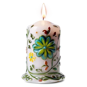 Floral Garden Candle PNG 05242024