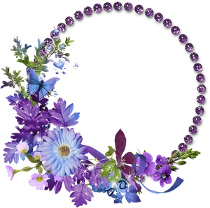 Floral Gemstone Frame Design
