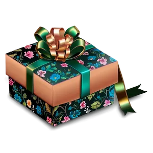 Floral Gift Box PNG Sfy10