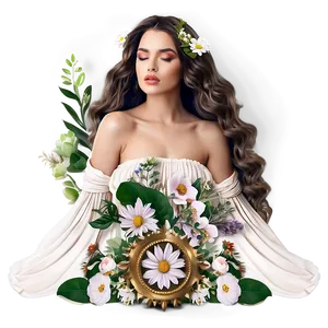 Floral Goddess Beauty PNG 06252024 PNG