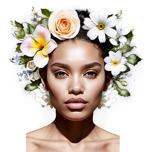 Floral Goddess Beauty PNG Niw73 PNG