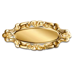 Floral Gold Plate PNG 06262024