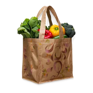 Floral Grocery Bag PNG 5