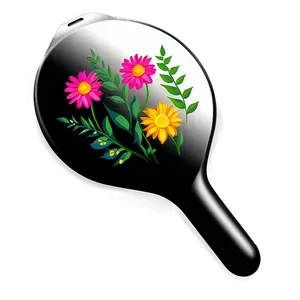 Floral Hand Mirror Png Blr12 PNG image