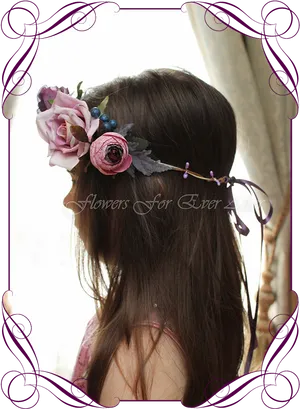 Floral Headpiece Elegance PNG image