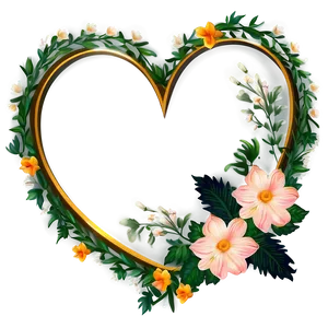 Floral Heart Border PNG 05252024 PNG