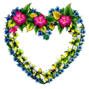 Floral Heart Clipart Decoration PNG 05252024