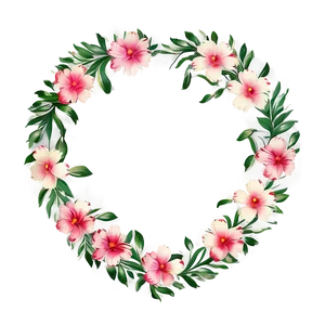 Floral Heart Clipart Decoration PNG 89