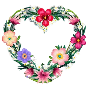 Floral Heart Clipart PNG Vjj43 PNG