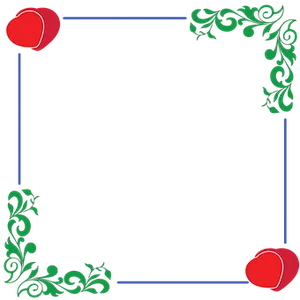 Floral Heart Corner Frame