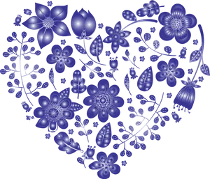 Floral Heart Design Transparent Background PNG image