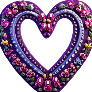 Floral Heart Doodle Png 06262024 PNG image