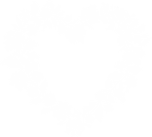 Floral Heart Outline Black Background PNG image