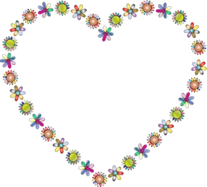 Floral_ Heart_ Outline_ Black_ Background