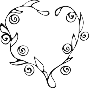 Floral Heart Vector Design PNG
