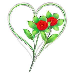 Floral Heart Vector Png Djh PNG image