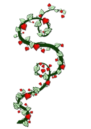 Floral Heart Vine Design