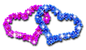 Floral Hearts Twinkling Stars