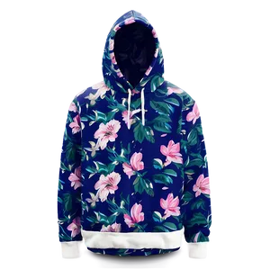 Floral Hoodie Strings Png Dxh PNG image