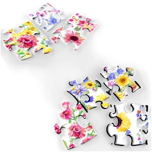 Floral Jigsaw Puzzle PNG Wbf