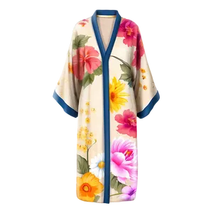 Floral Kimono Robe Png Eym PNG image