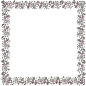 Floral Lace Border Design PNG image
