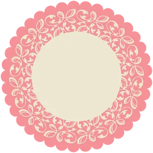 Floral Lace Design Frame PNG