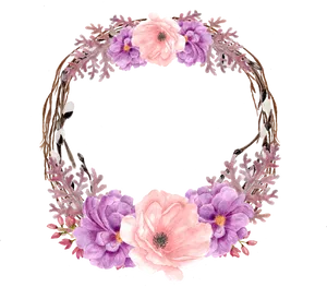 Floral Lavender Wreath Artwork