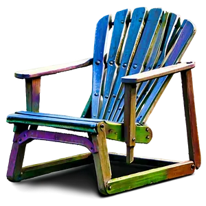 Floral Lawn Chair PNG 2