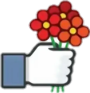 Floral Like Button PNG image
