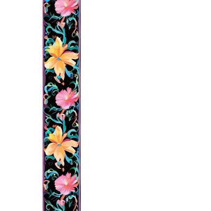 Floral Line Border Pattern Png 91 PNG image