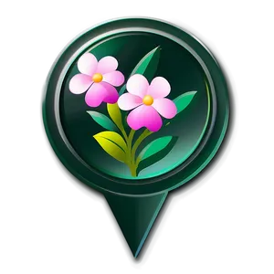 Floral Location Pin Png 6 PNG image