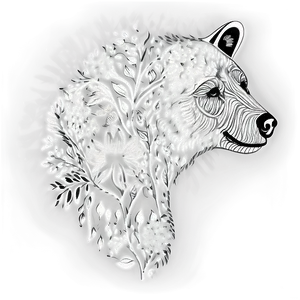 Floral Mama Bear Outline Png 06132024 PNG image